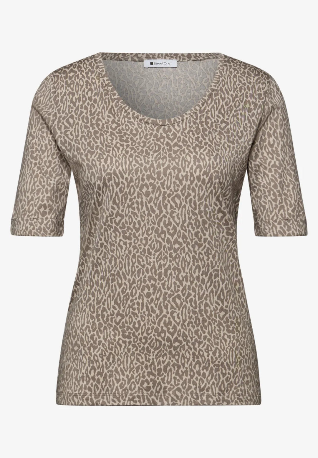 Street One Leo T-shirt In Light Terra Mocha