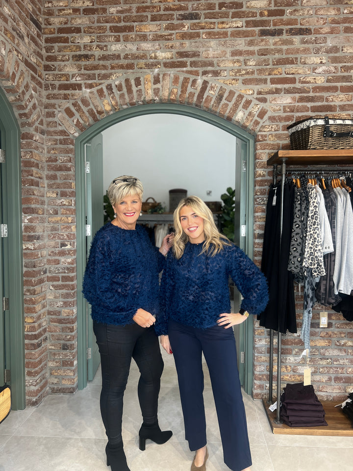 Saint Tropez Raised patterned blouse in Blue