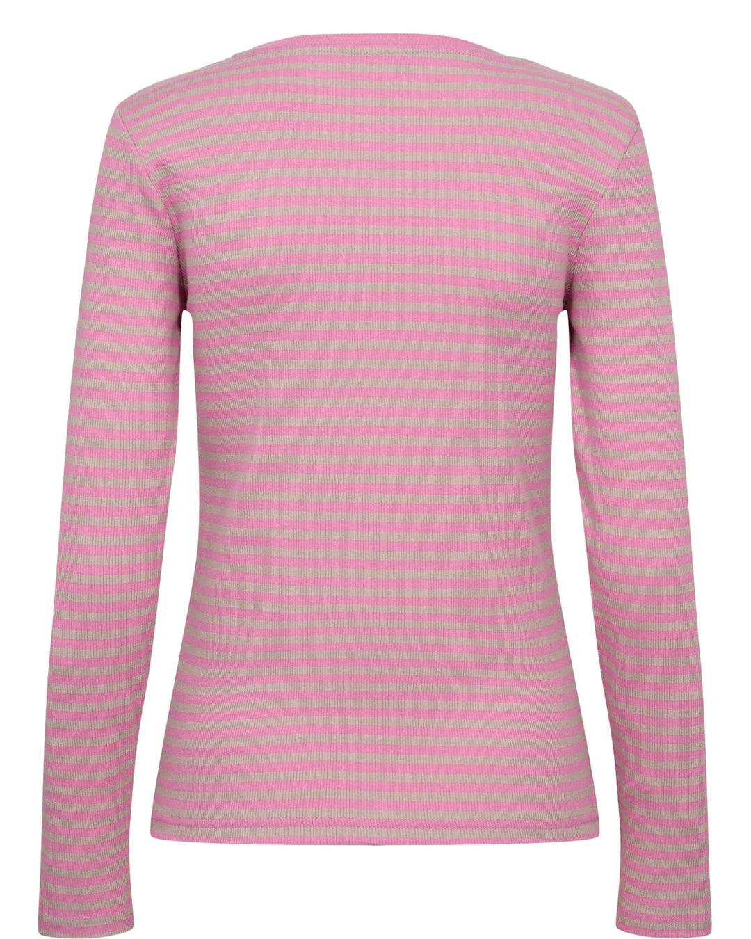 Nümph Numelany Striped Top In Fuchsia Pink