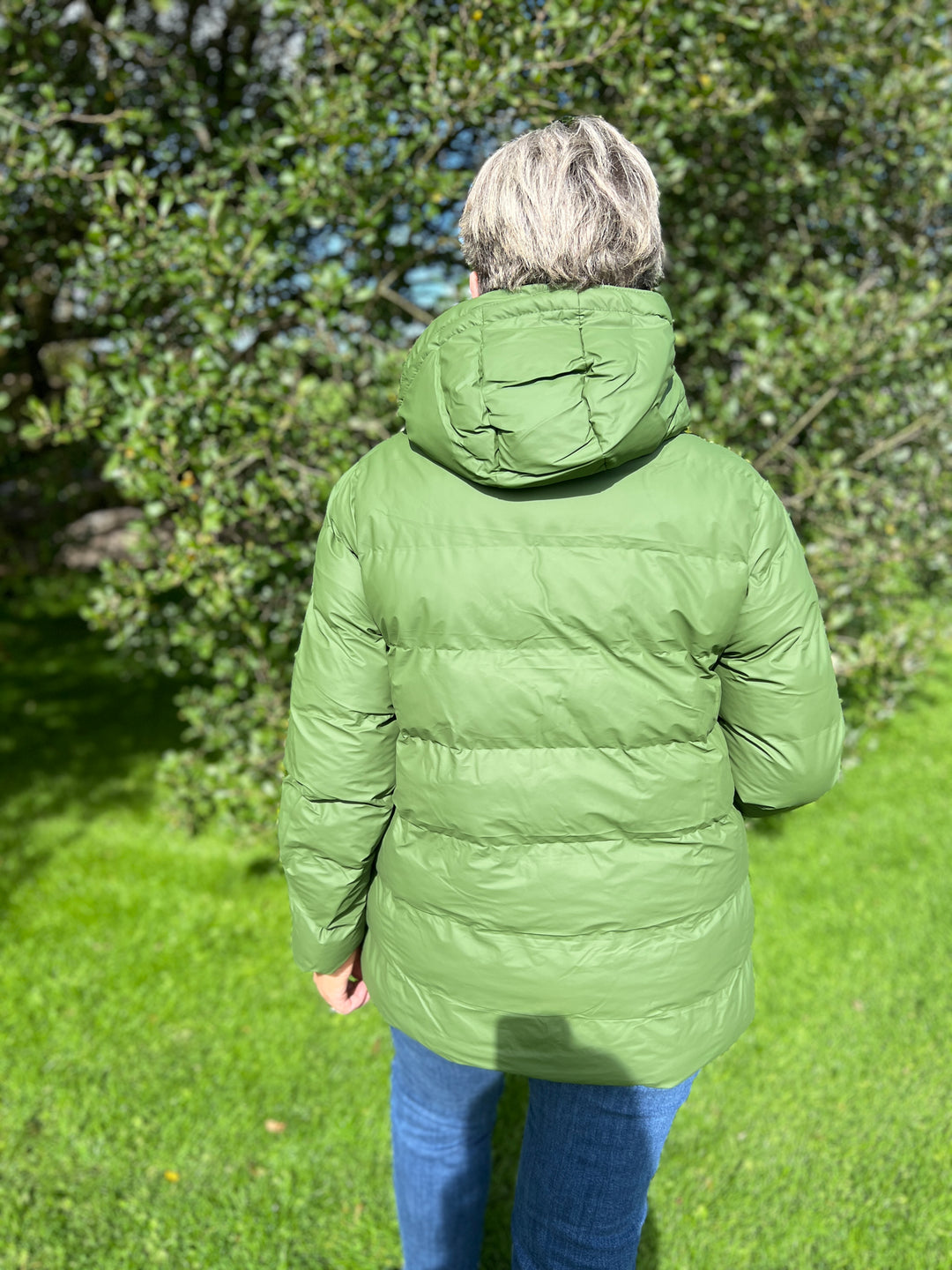 Tanta Nieve Puffa raincoat in Bronze Green