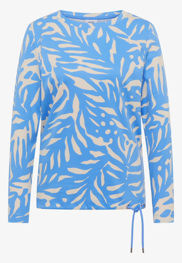 Cecil Two tone Sweatshirt In Fountain Blue
