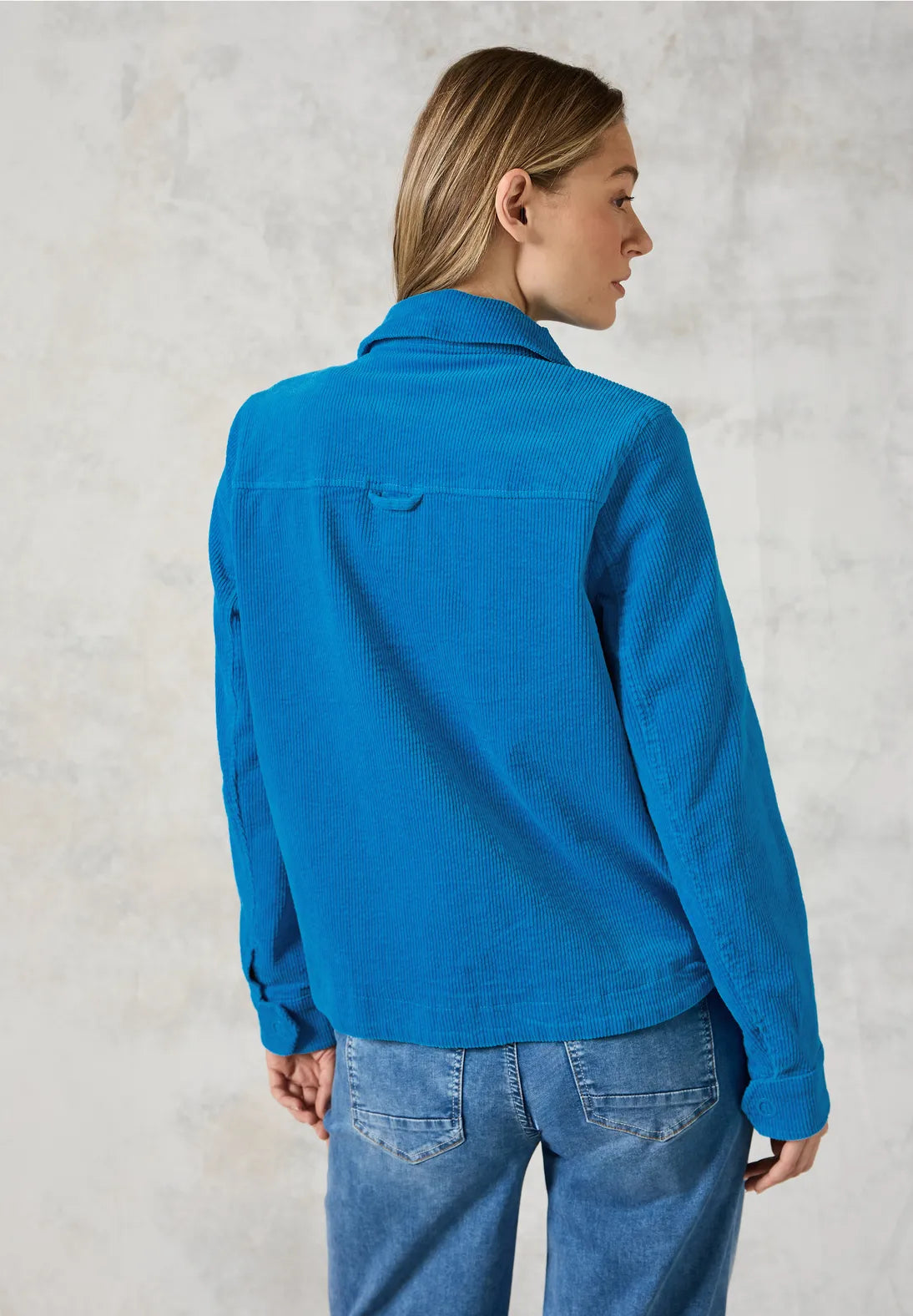 Cecil Cord Jacket In Dynamic Aqua Blue