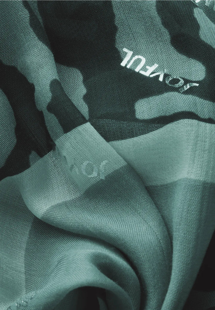 Cecil Foil Snood In Ink Green