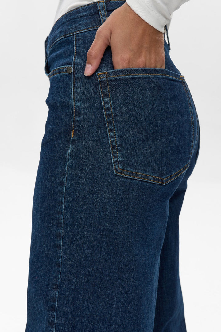 Nümph Nuparis Cropped jeans In Dark Blue Denim