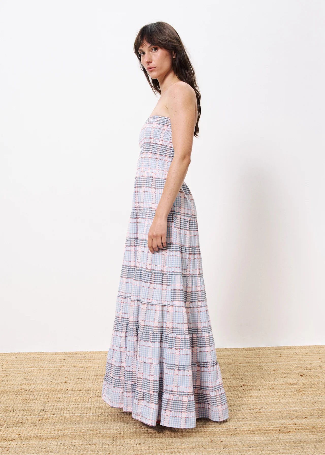 FRNCH Dalel Striped Dress In Blue Multi