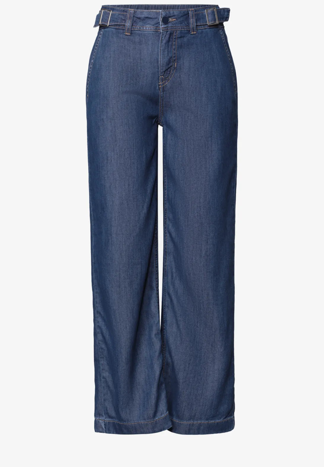 Street One Wide leg jeans in dark blue washed