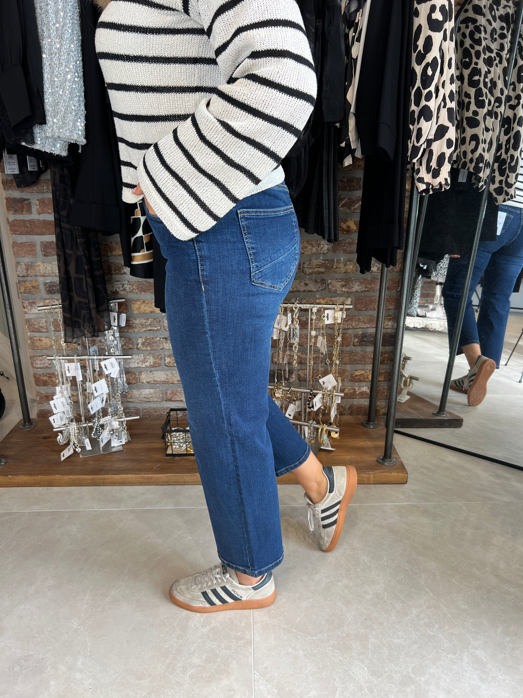 Stehmann Melli Culotte Trousers on Jeans In Dark Denim