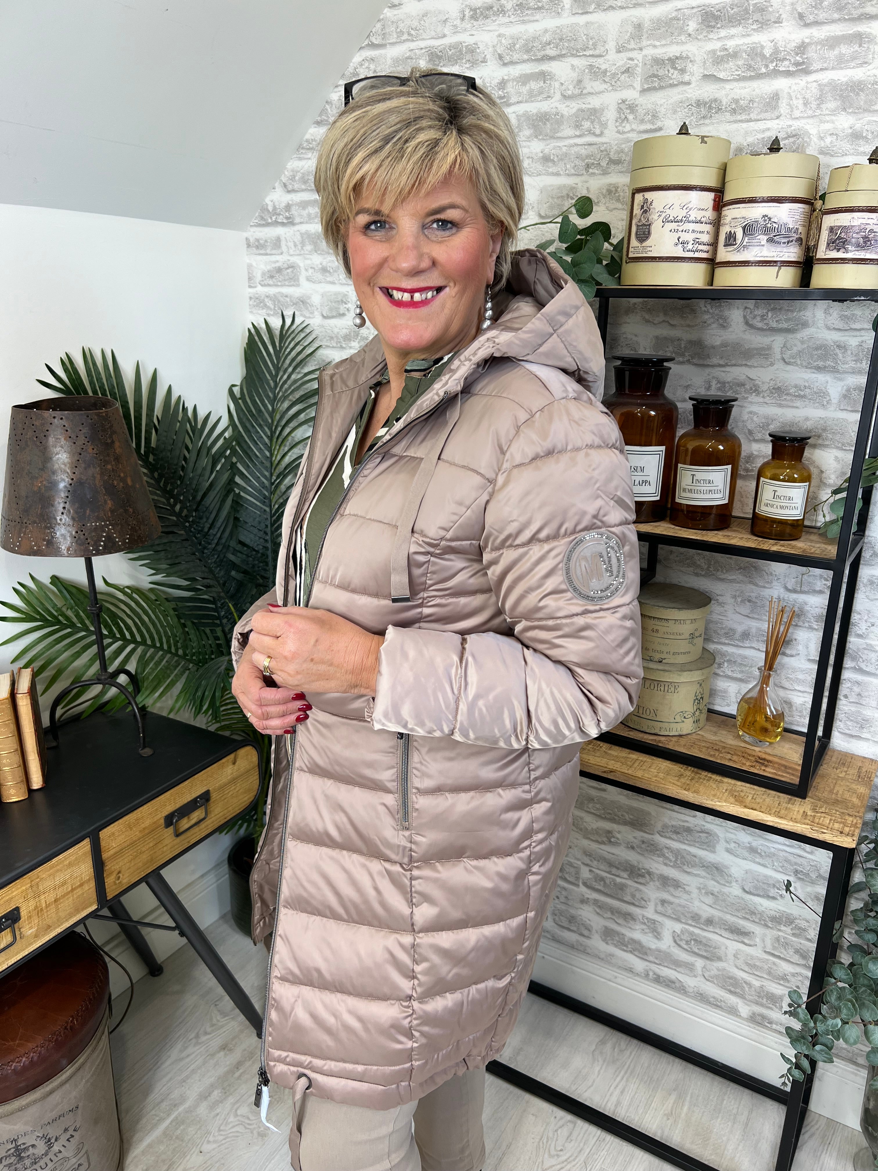 Monari Quilted Coat in Mocha