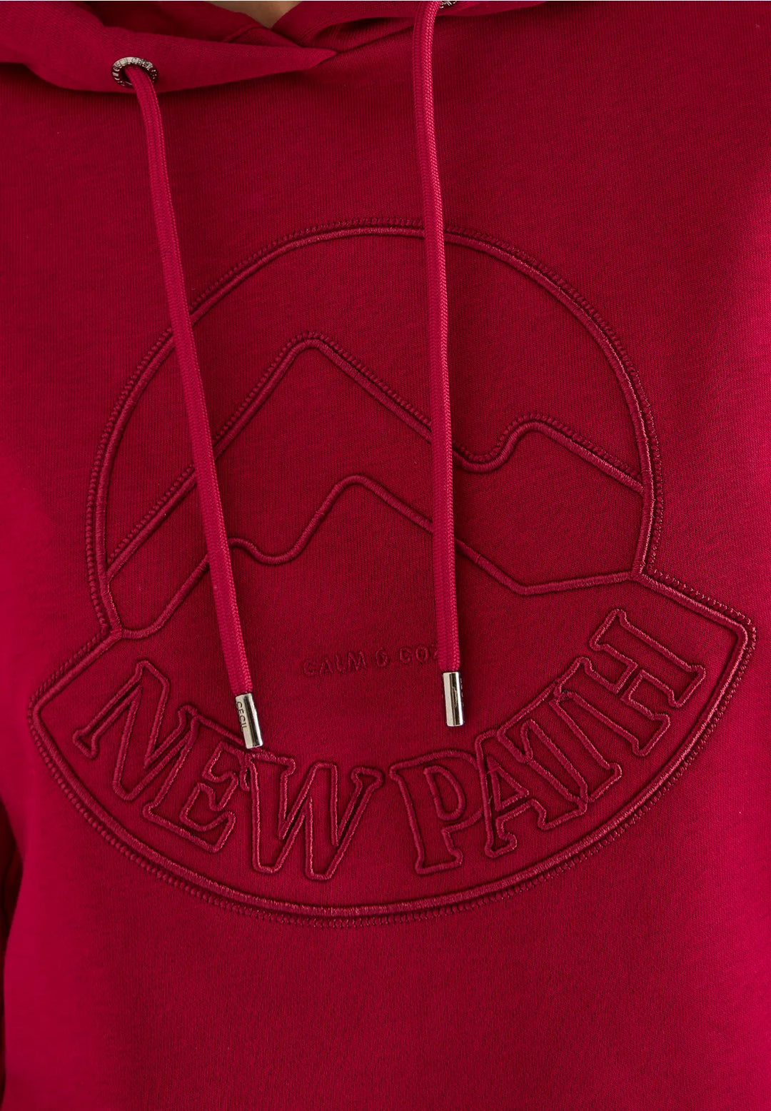 Cecil Embroidery Hoodie In Beaujolais Red