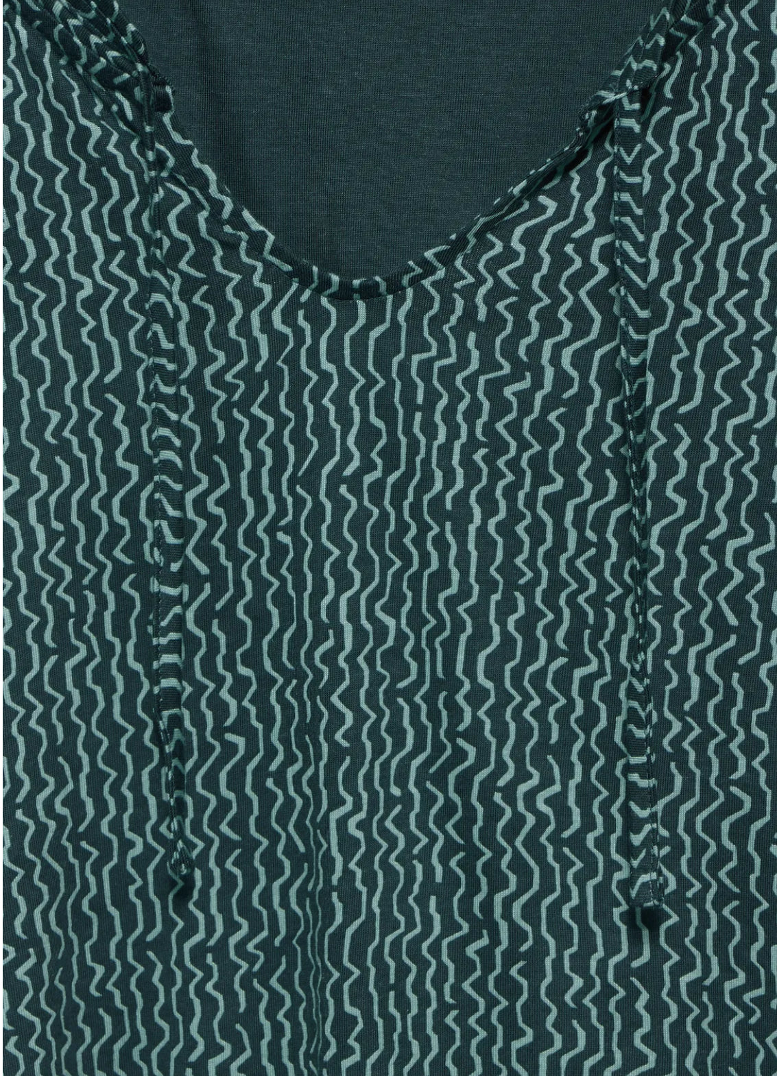 Cecil Minimal Print Top In Fir Green