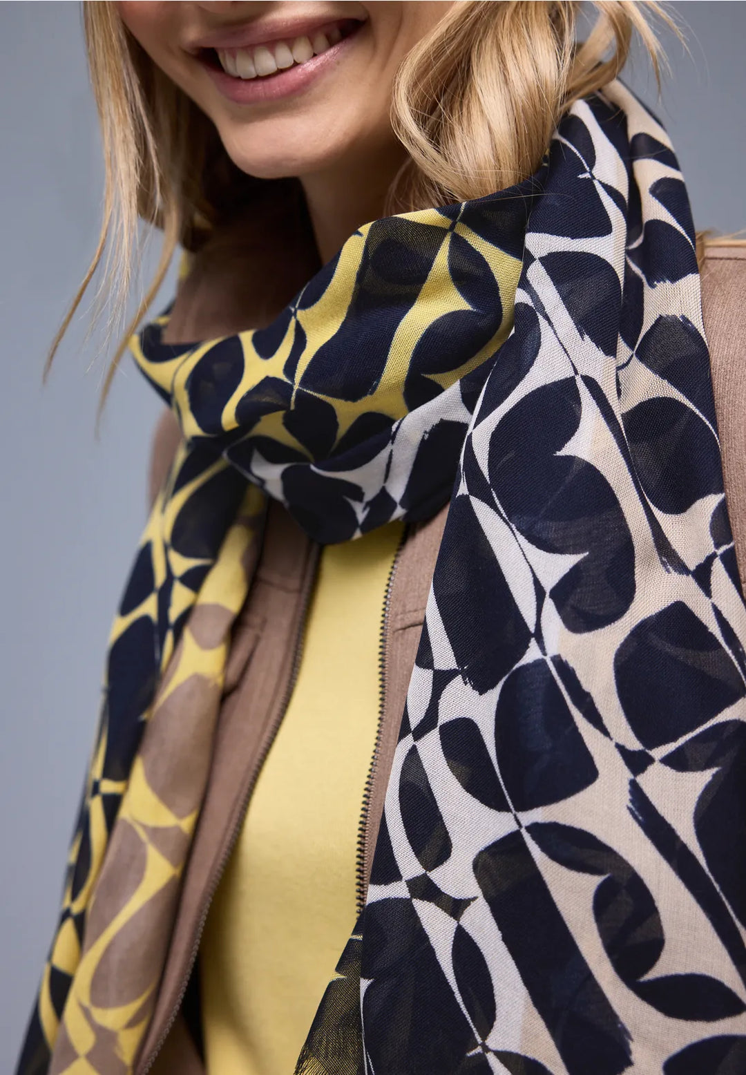 Street One Modal Print Scarf In Multi