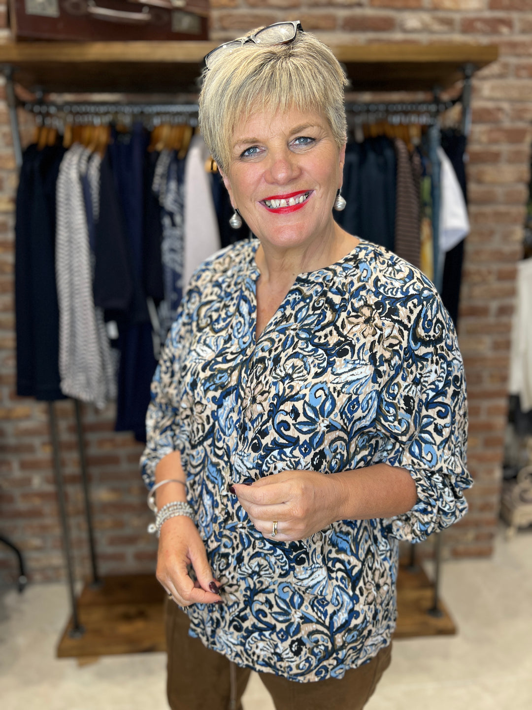 Soya Concept Vava Blouse In Dark Blue