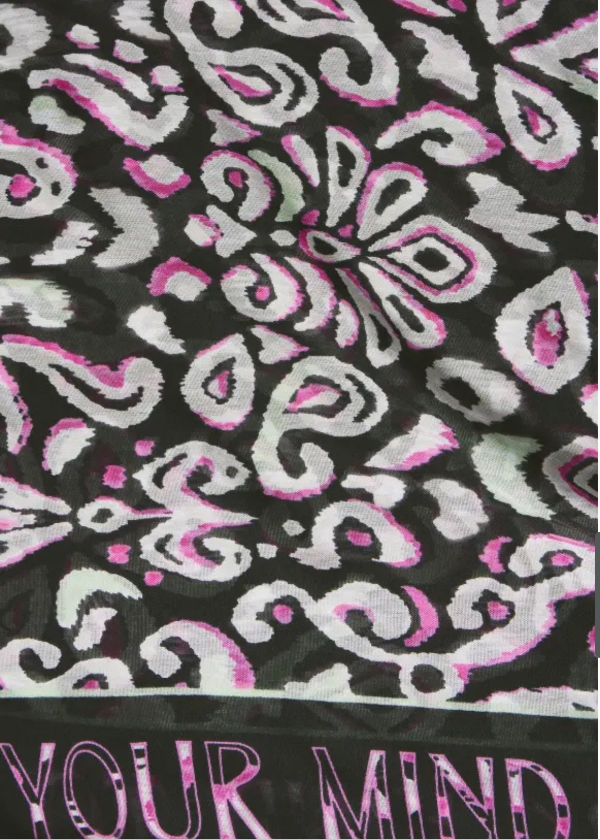 Cecil Printed Long Scarf In Black