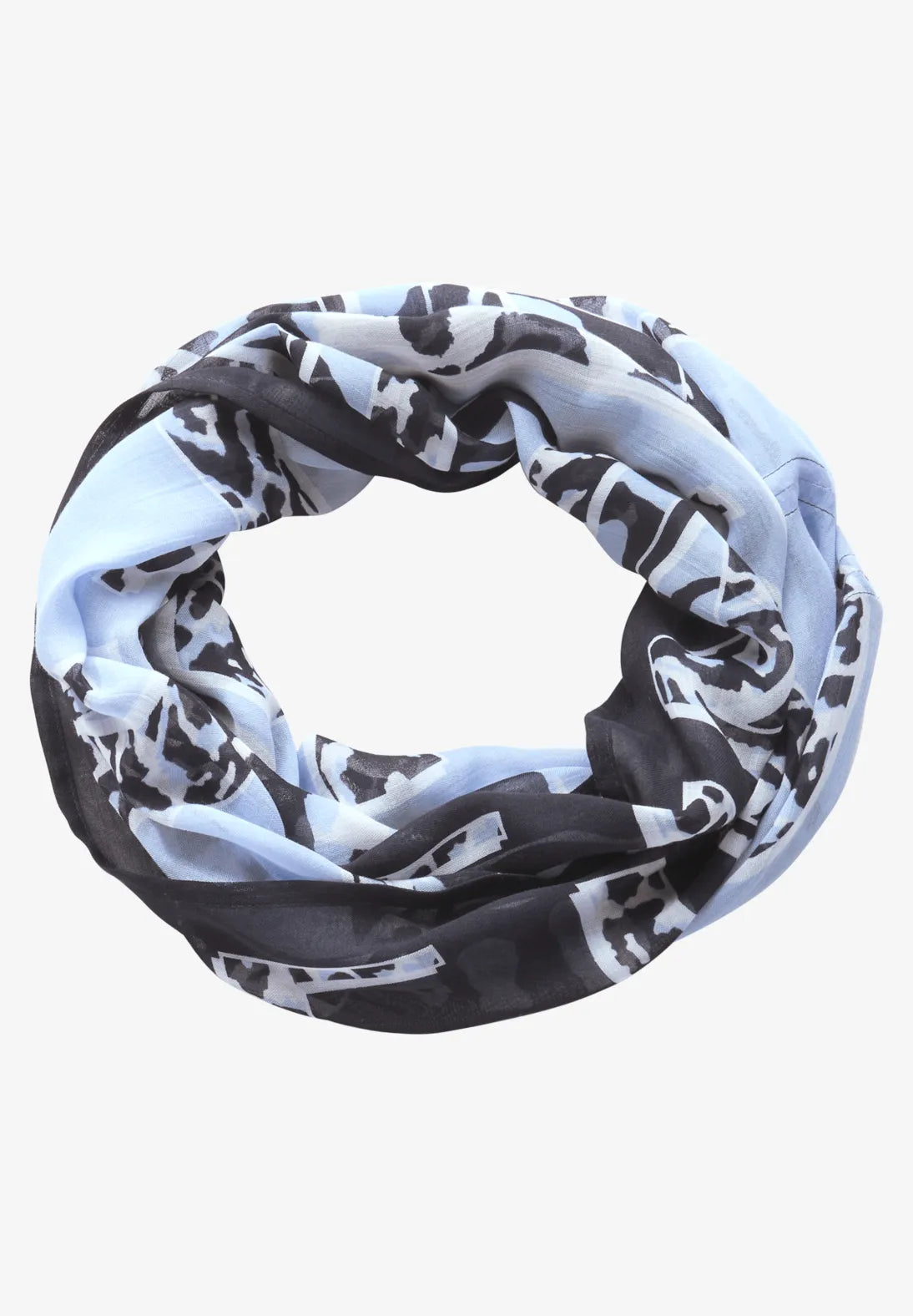 Cecil Leopard Loop Snood In Urban Dark Blue