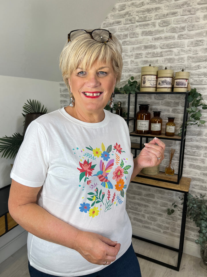 Sugarhill Brighton Hummingbird T-shirt In Off White