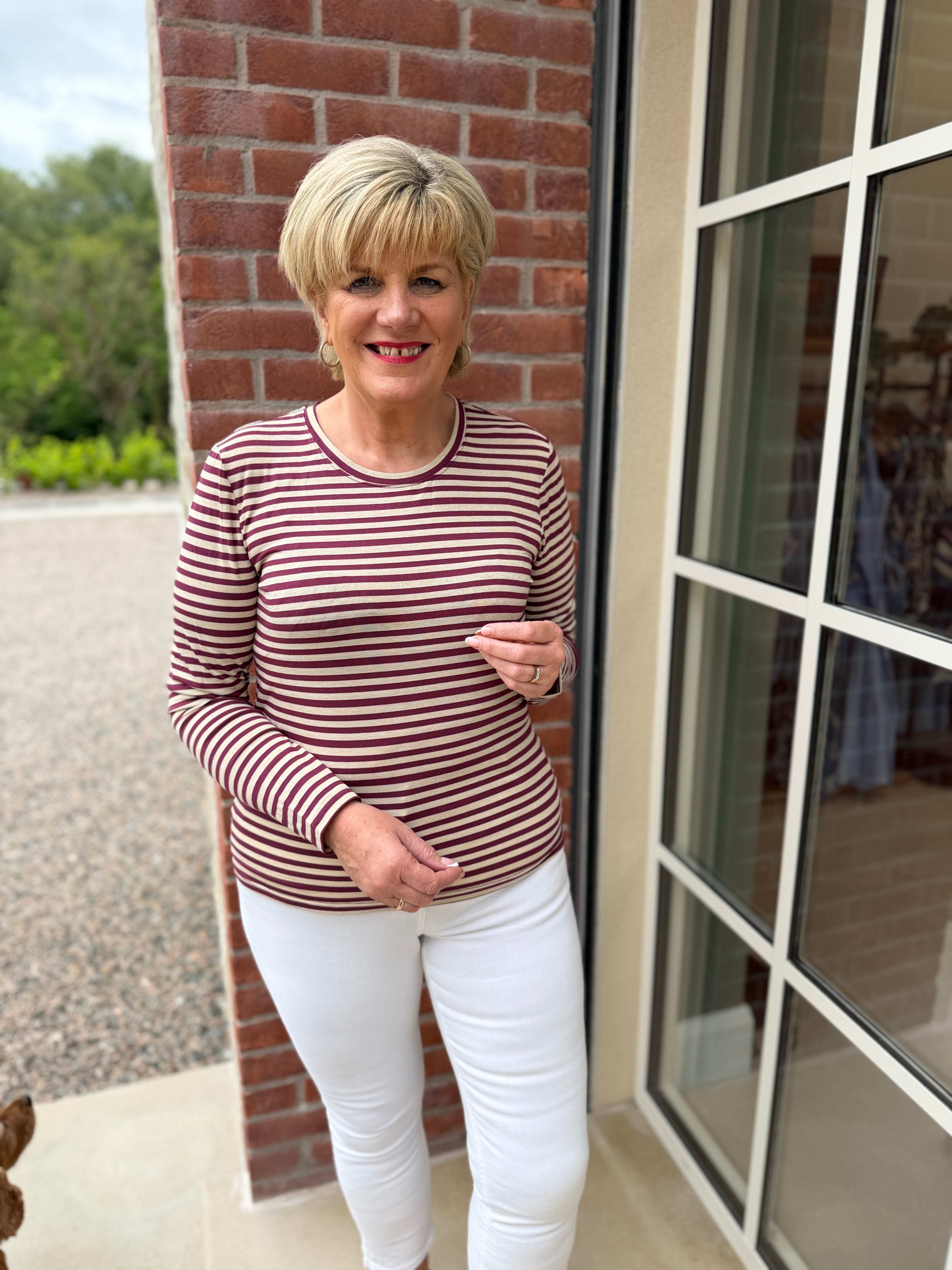 Nümph Nurixie Striped Top In Fig