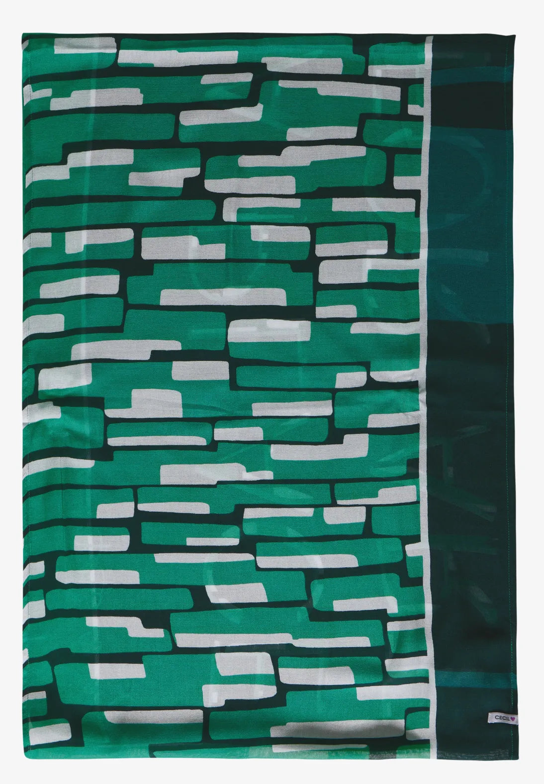 Cecil Printed Loop Snood In Malachite Green