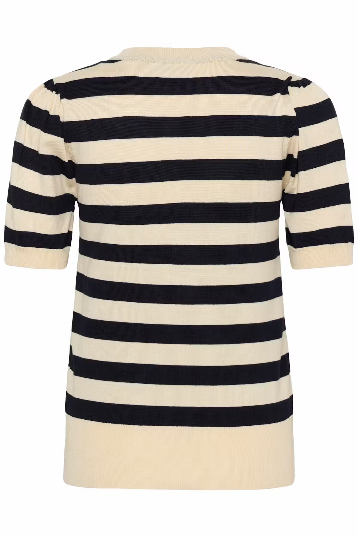 Striped pullover in navy & cream