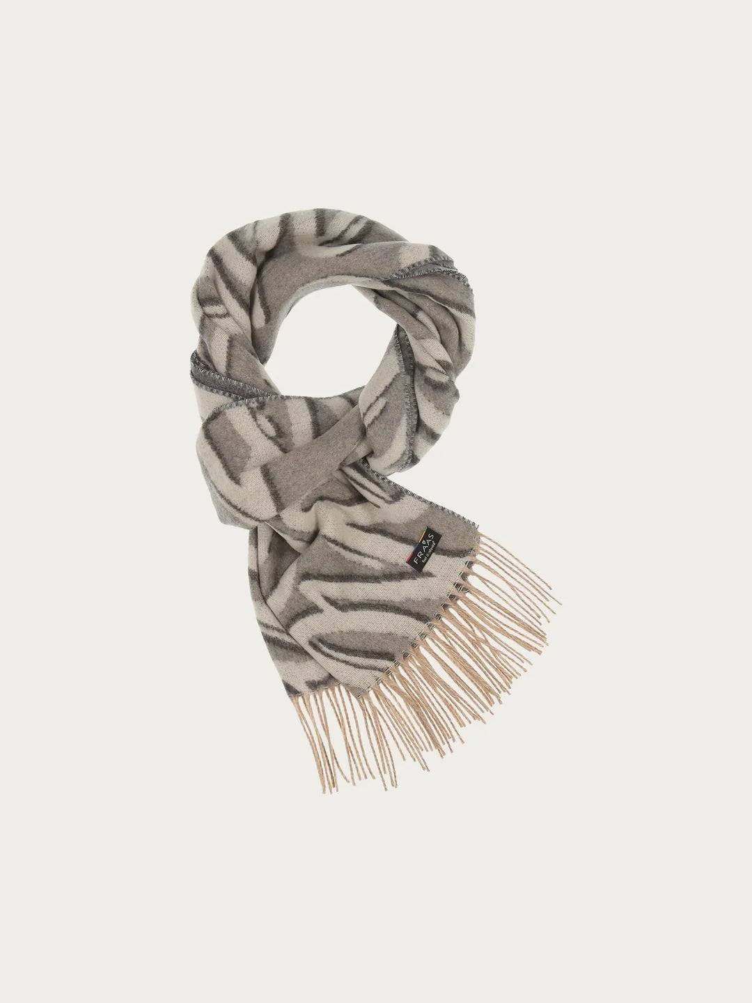 Cashmink love heart design Scarf In Grey