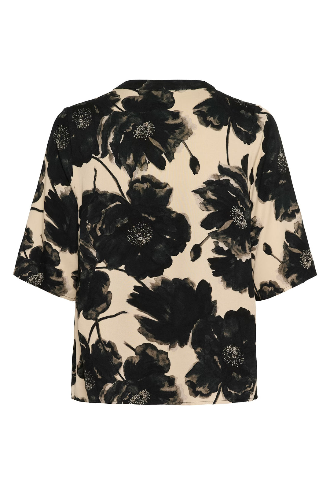 Culture Floral Blouse In Black & off white