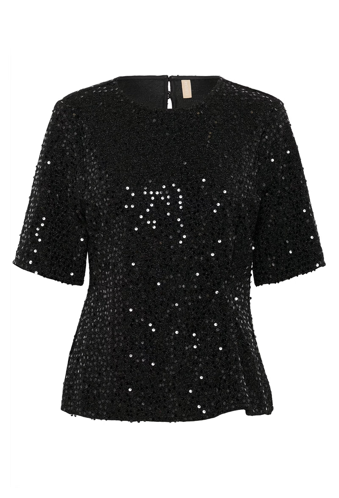 Culture Sequin Blouse In Black