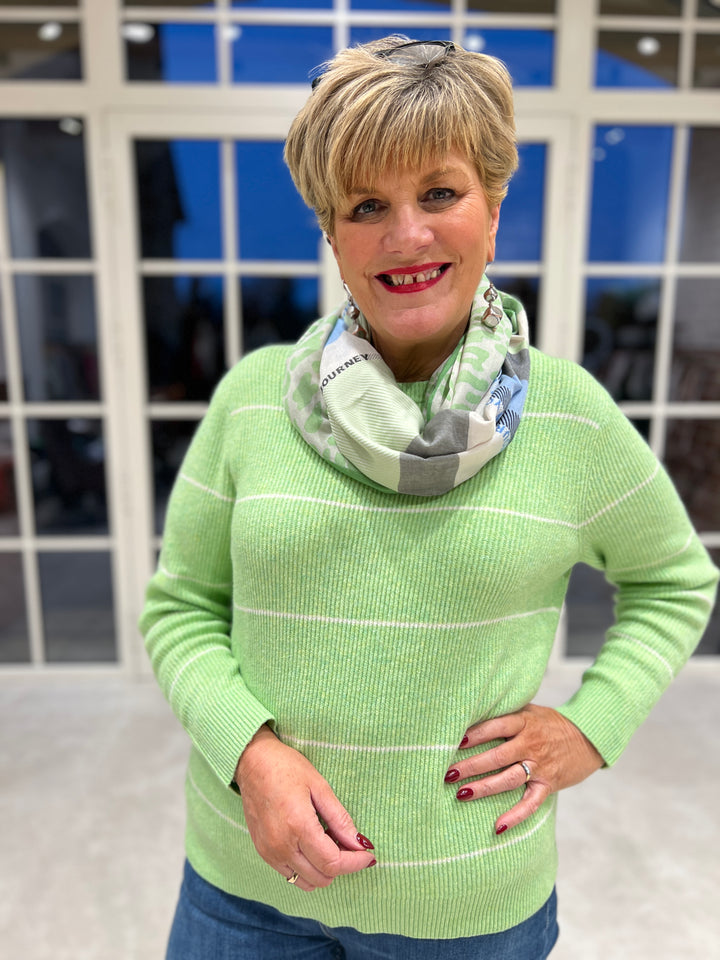 Cecil Print Loop With Sparkle In Universal Blue