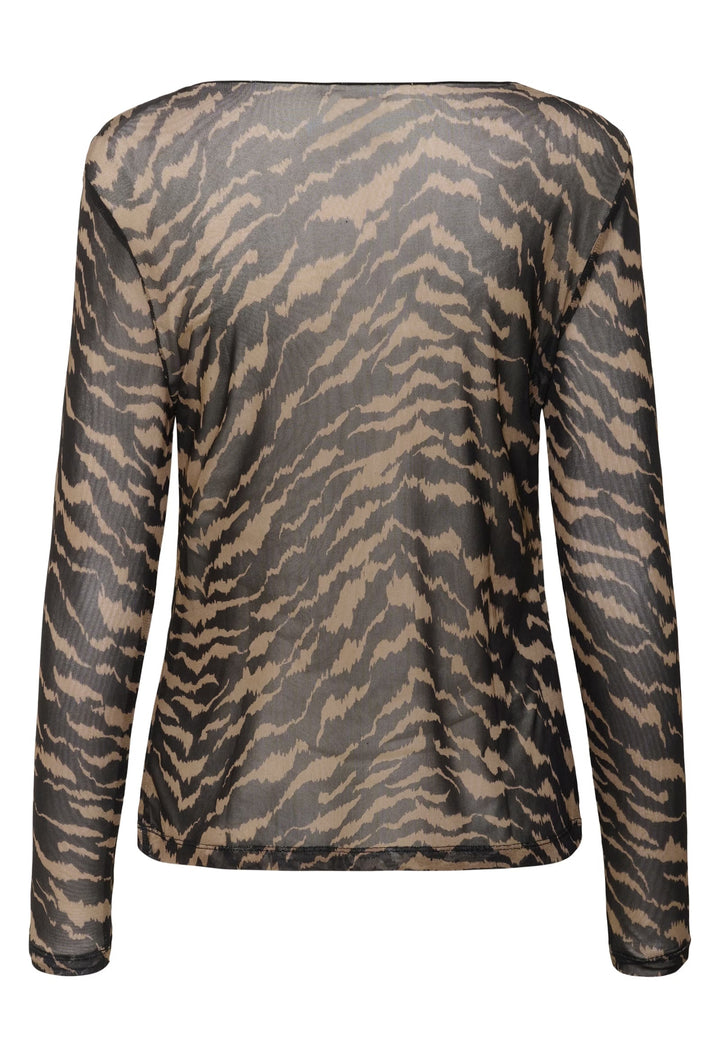 Saint Tropez Mesh Top In Black Multi