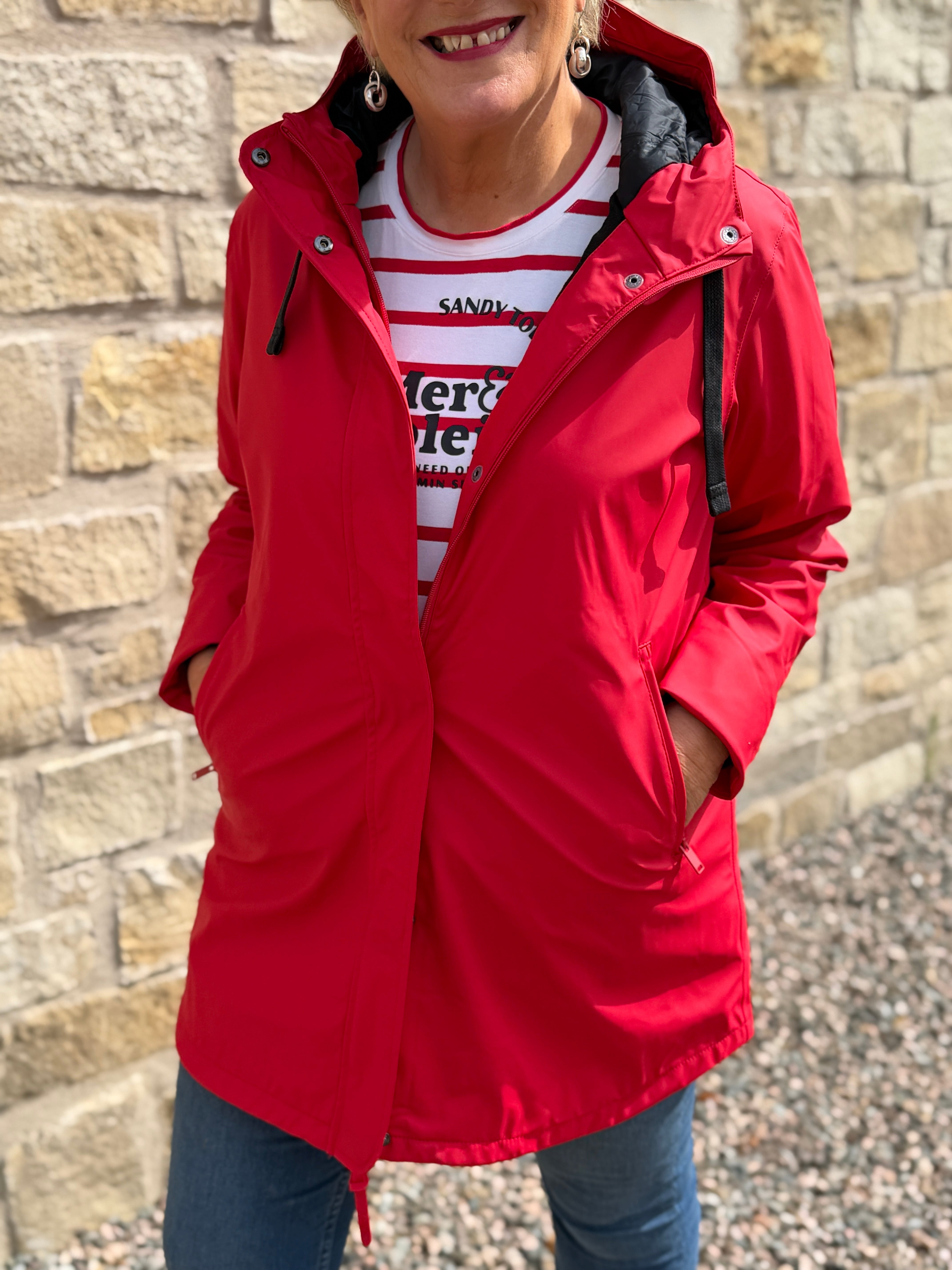 Snow raincoat in Salsa