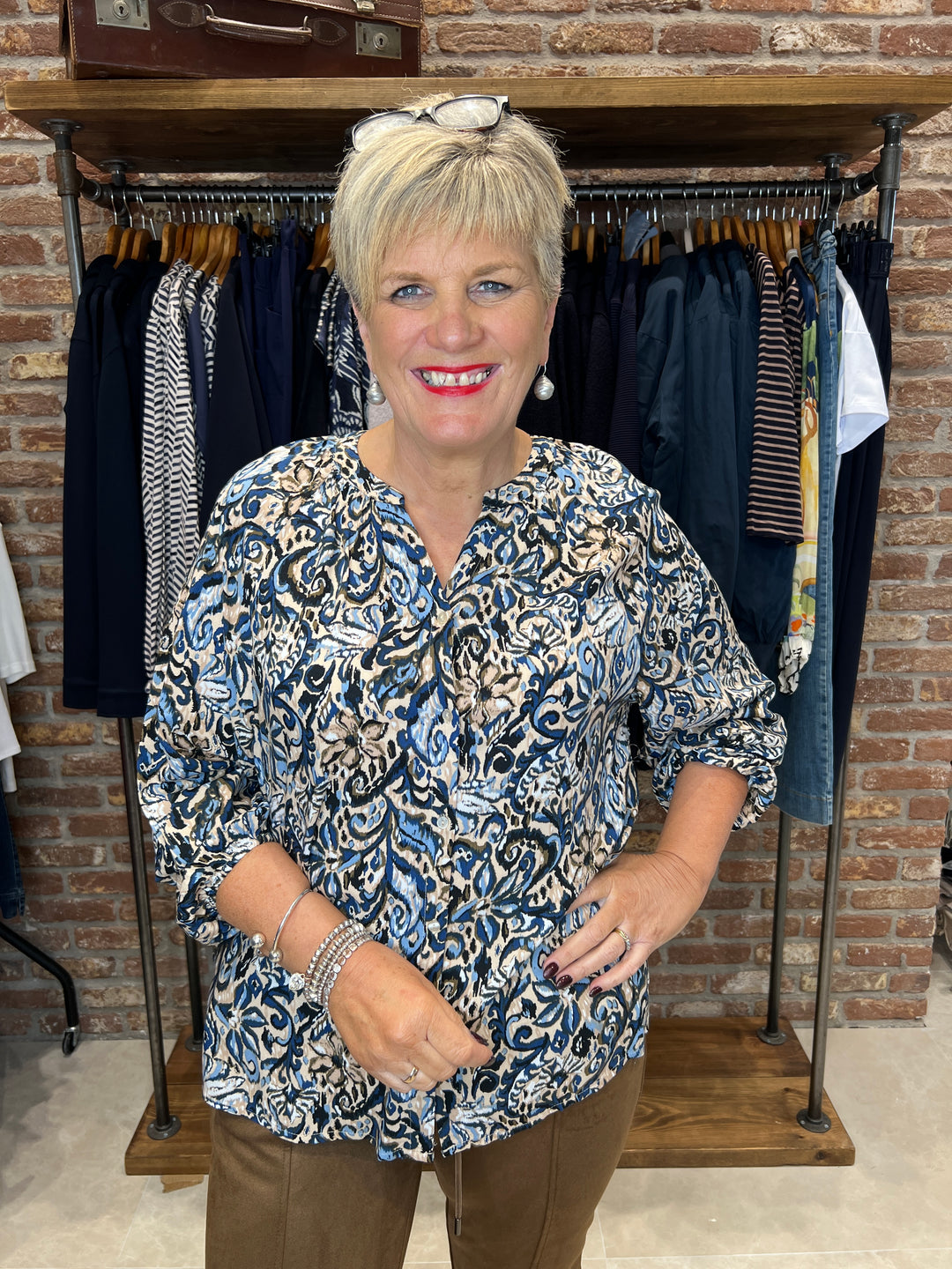 Soya Concept Vava Blouse In Dark Blue