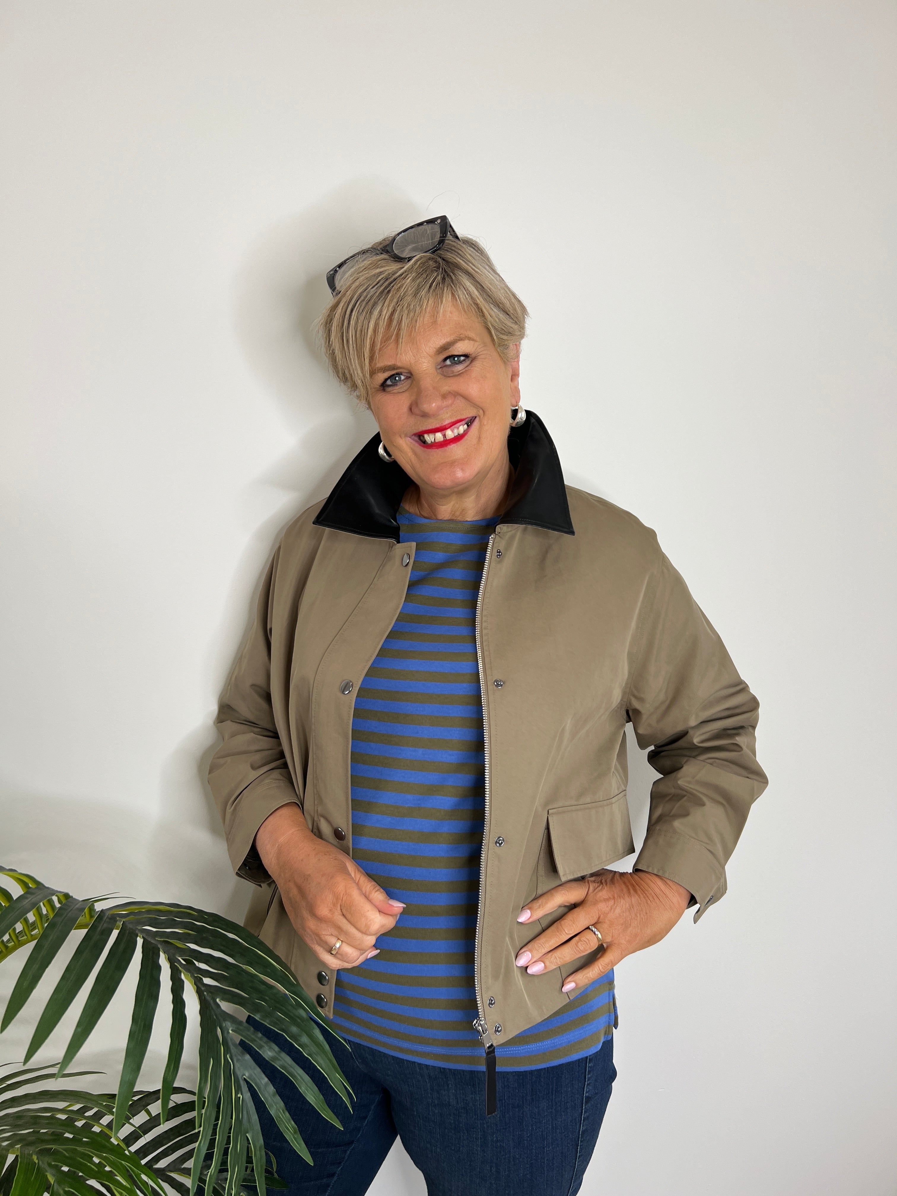 Oui Jacket In Khaki