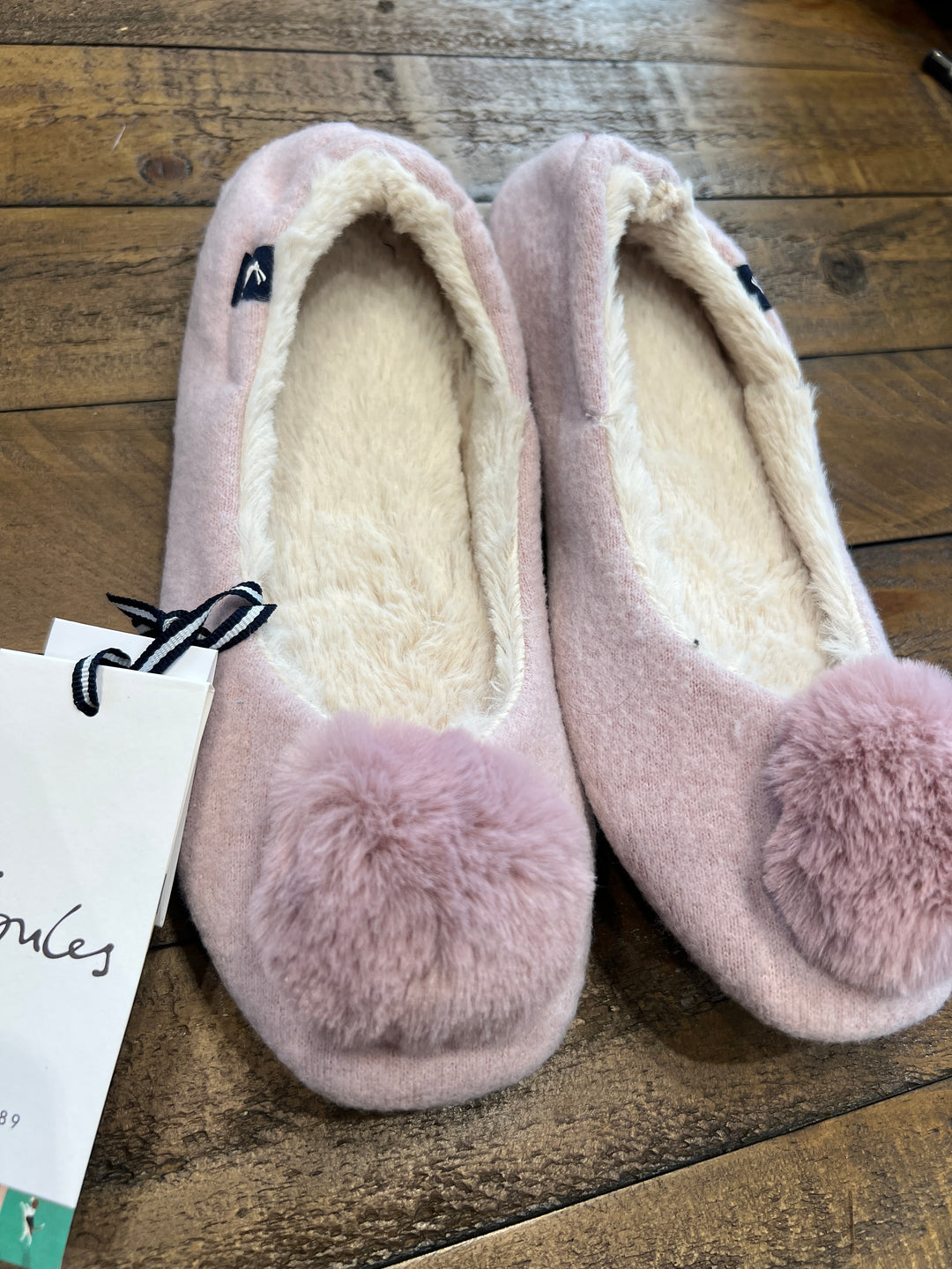 Joules Pink Pombury Ballet Slippers