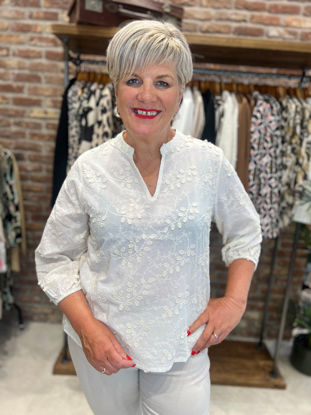 Culture Cunedia Blouse In Whitecap