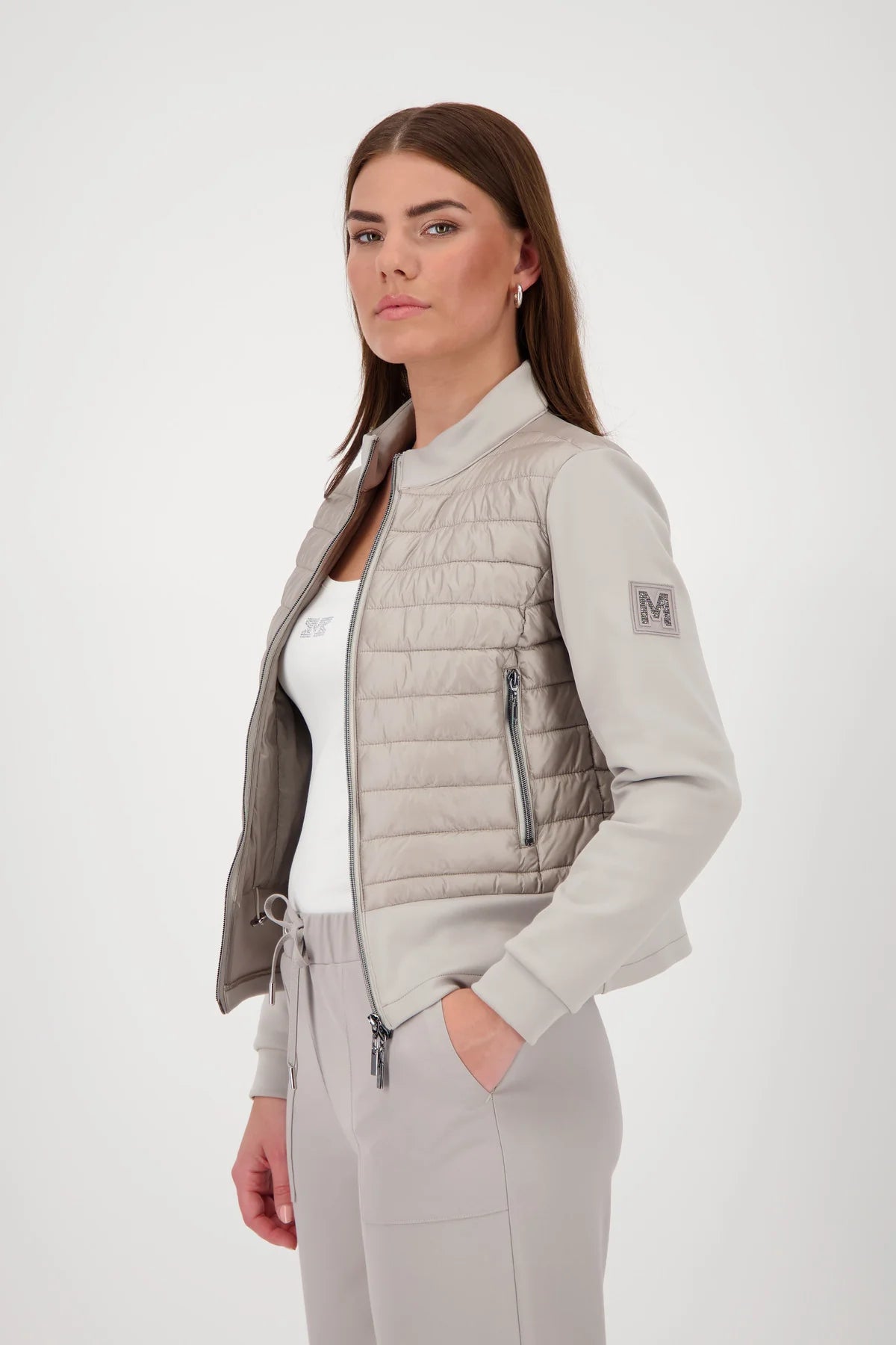 Monari Quilt Jacket In Greige