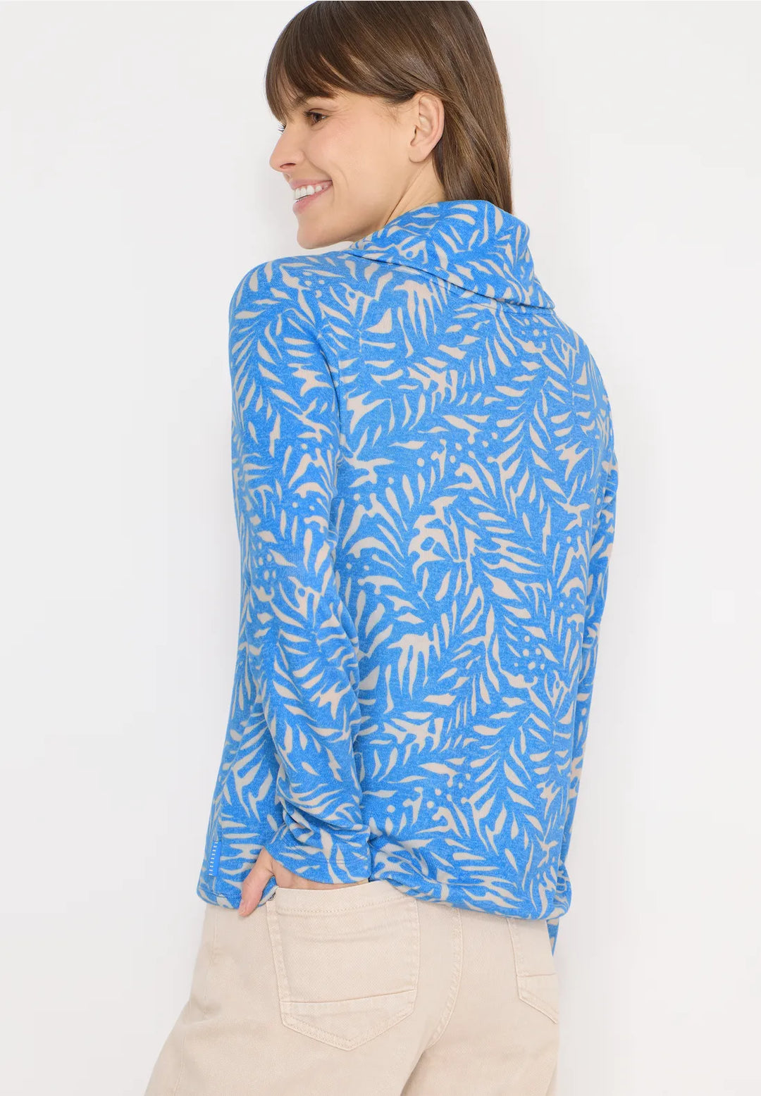 Cecil Two Tone Sweatshirt In Fountain Blue
