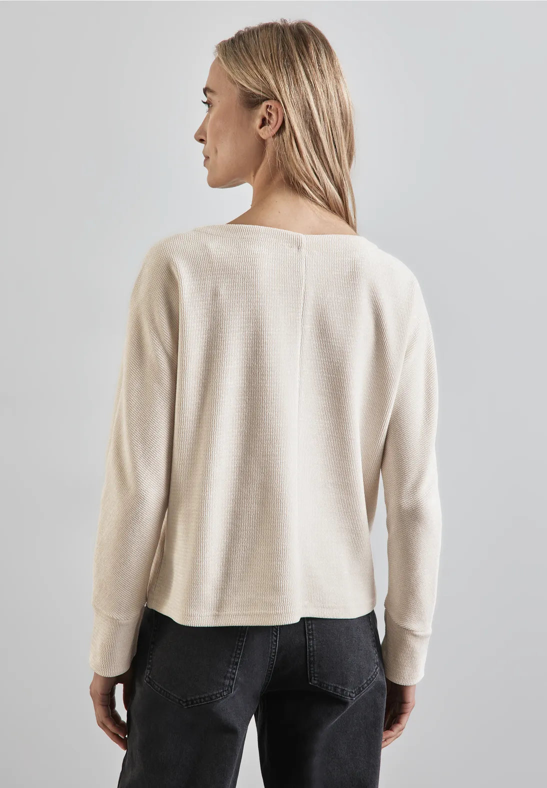 Street One Cosy Sweatshirt In Lucid White