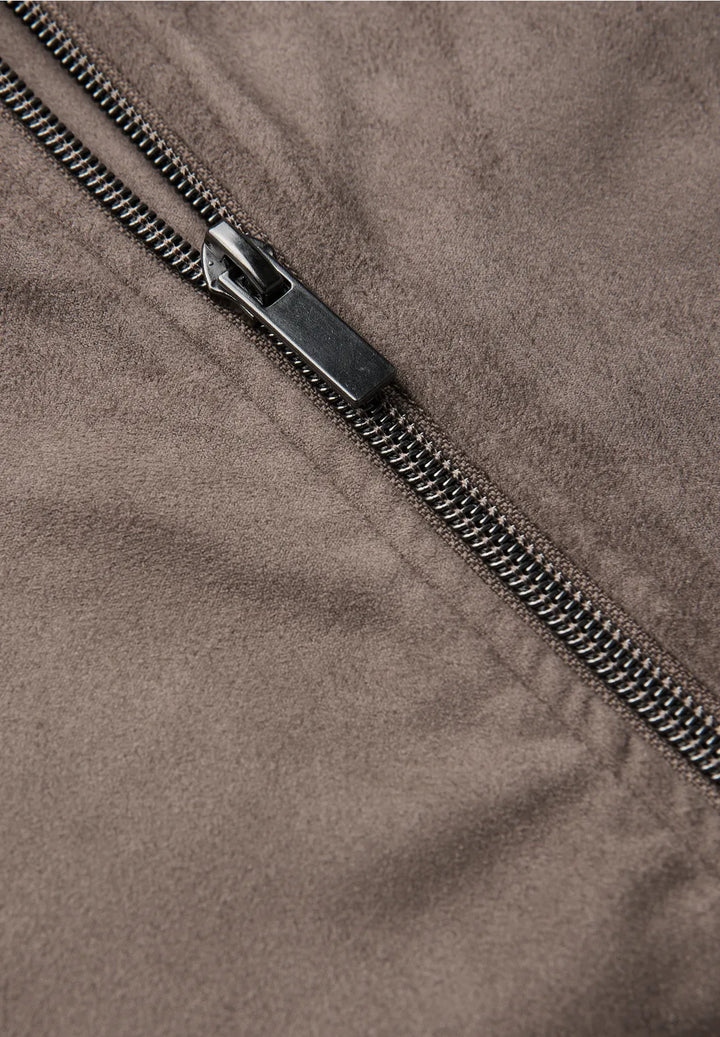 Street One Velours Jacket In Silk Brown