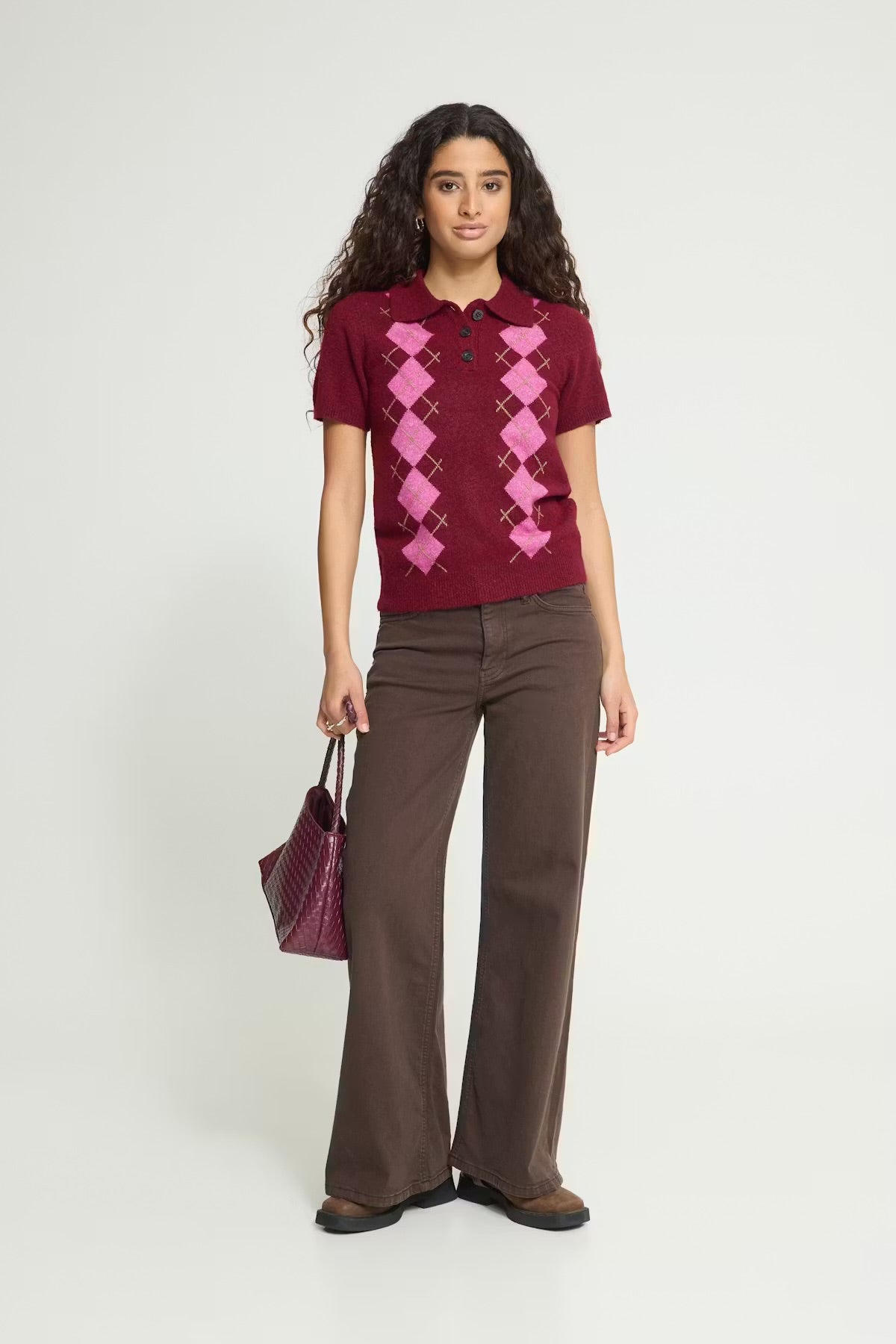 Ichi Idasila Pullover In Rhododendron Harlekin