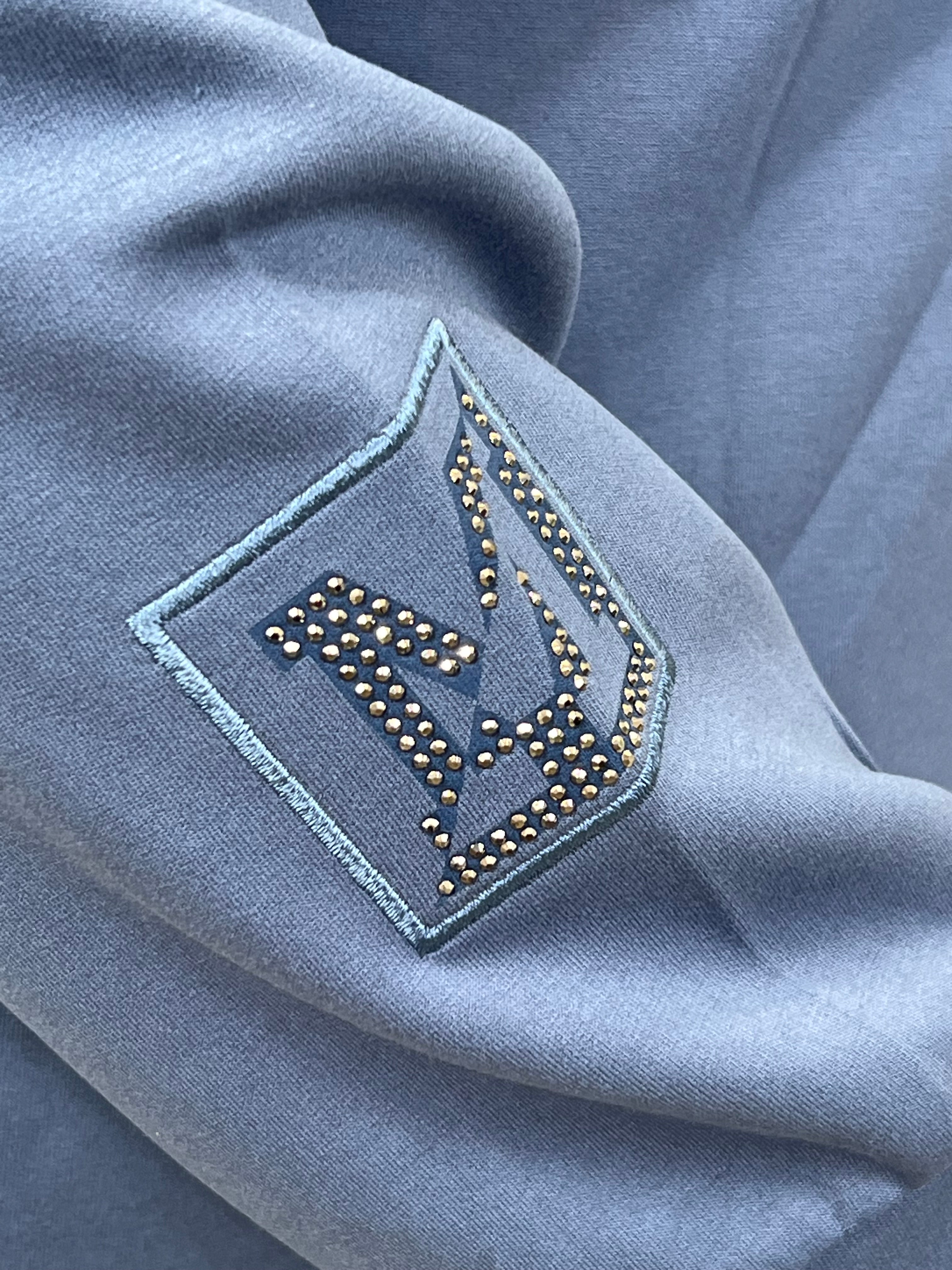 Monari Sweatshirt With Stand Up Collar In Moonlight Blue