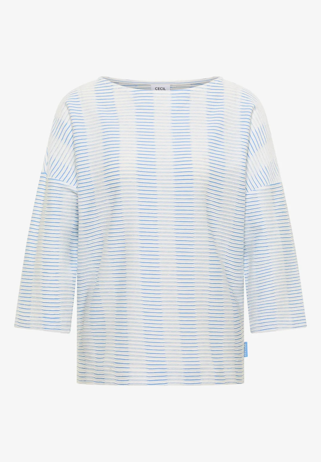 Cecil Wavy Striped Top In Cloud Blue