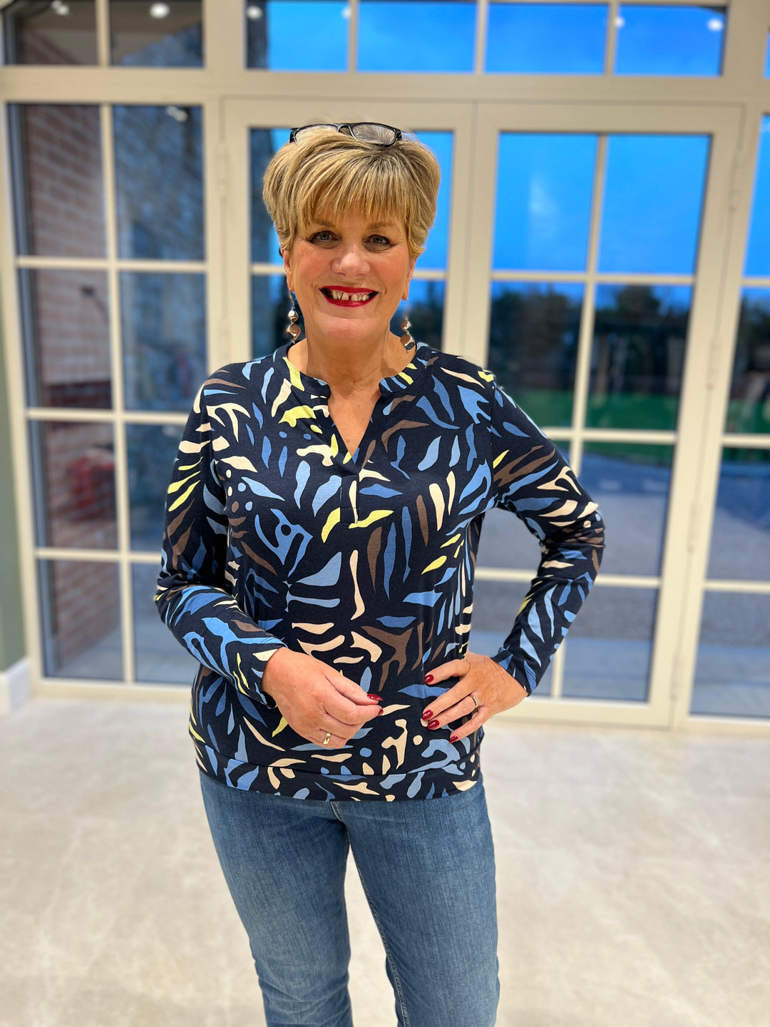 Cecil Multi Top In Universal Blue