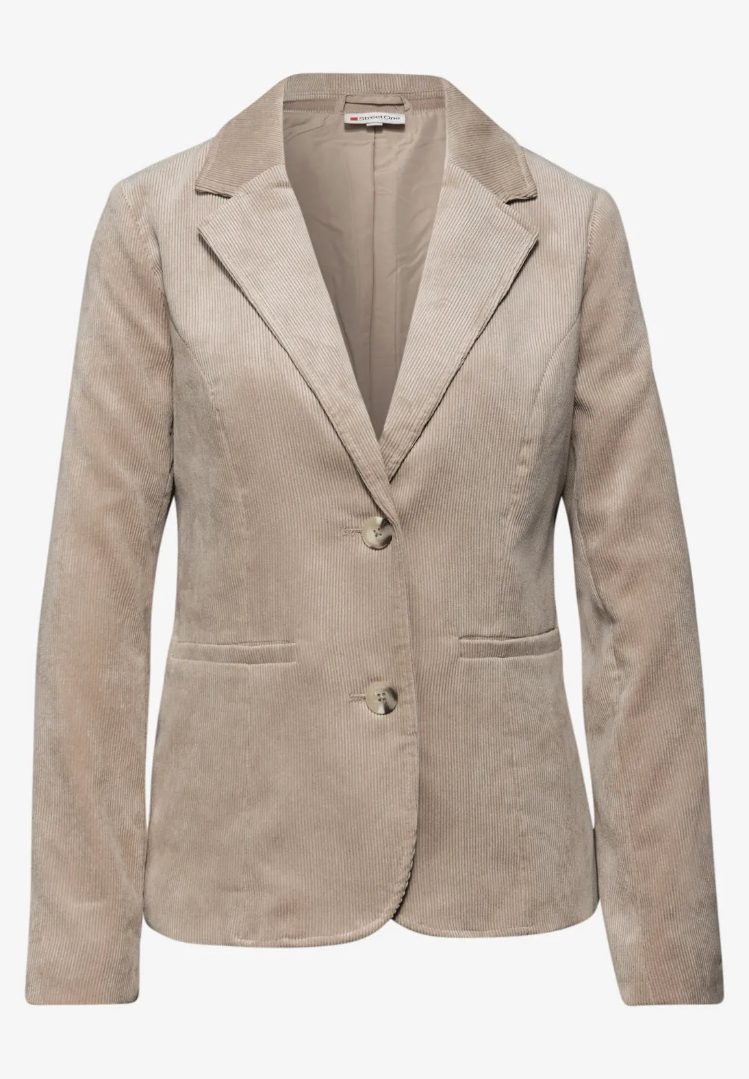 Street One Cord Blazer In Morning Beige