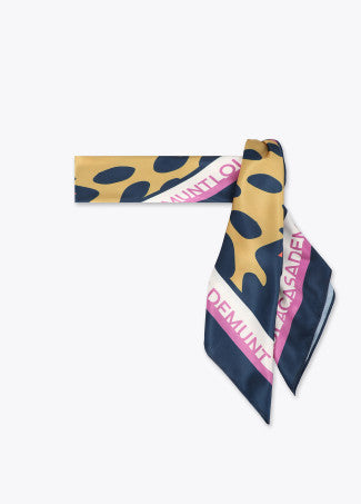Who’s that girl square scarf in blue & pink
