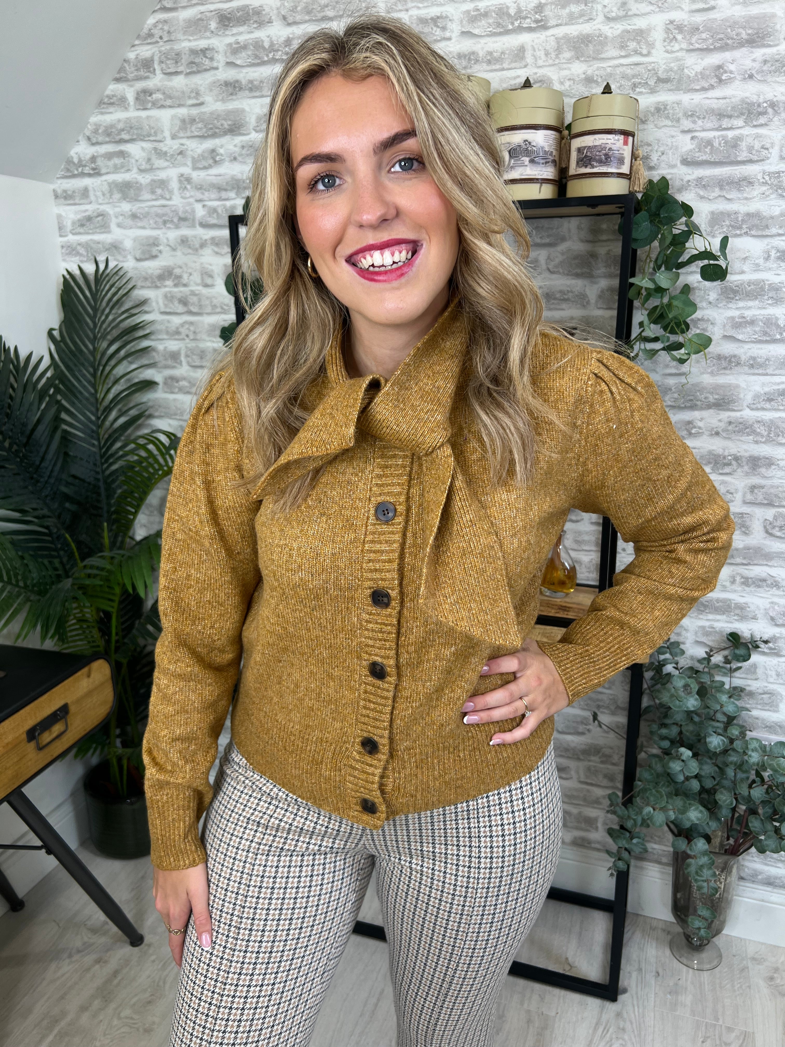 FRNCH Perline Cardigan In Camel