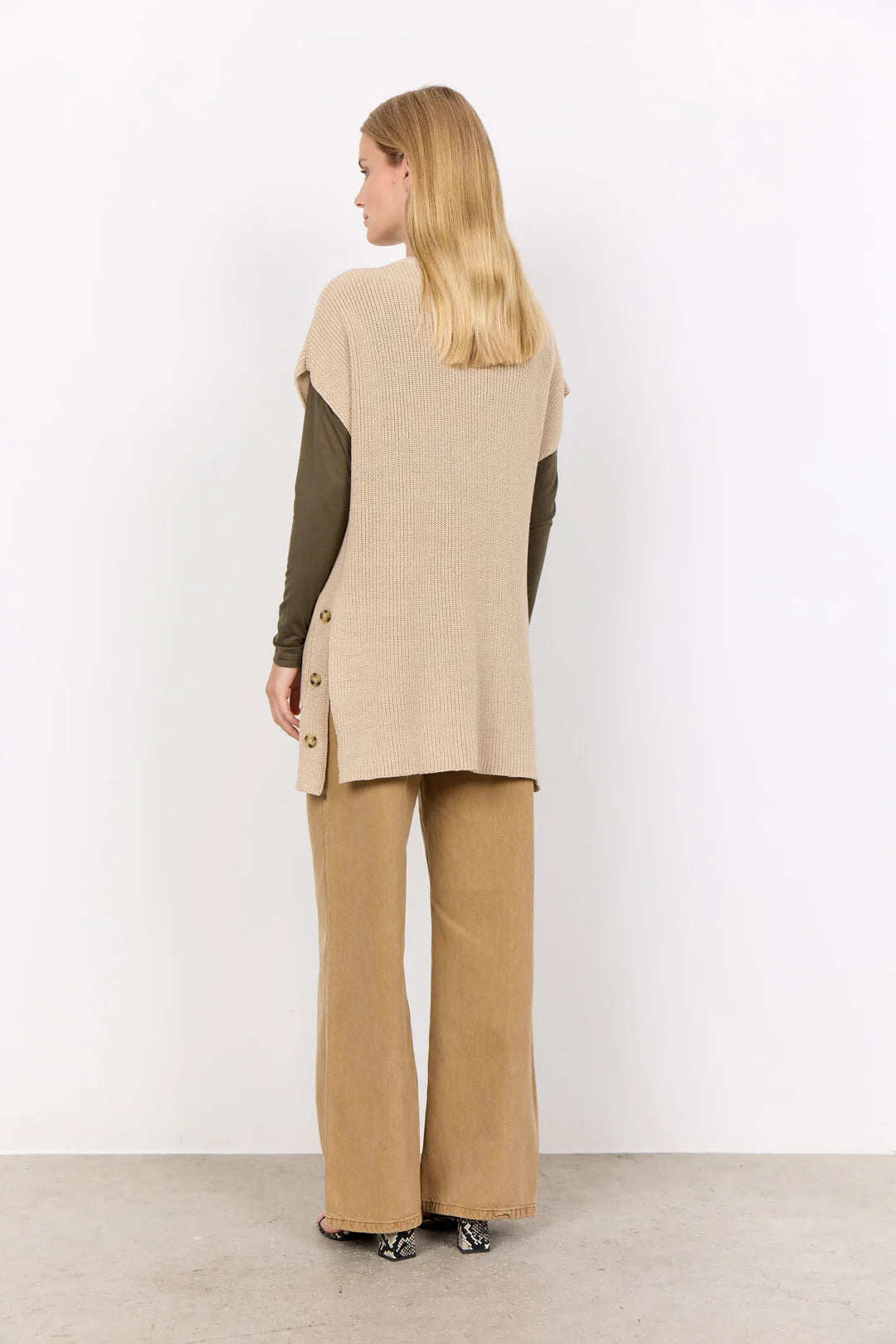 Soya Concept Julia Cardigan In Sand