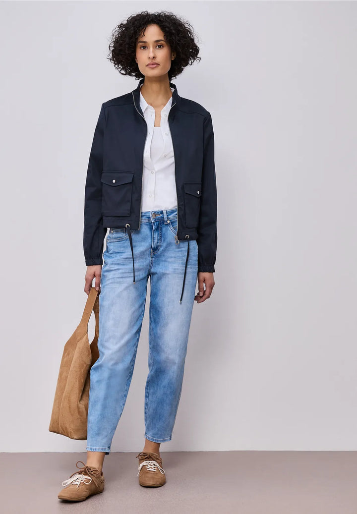 Street One Zipper Jacket In Navy