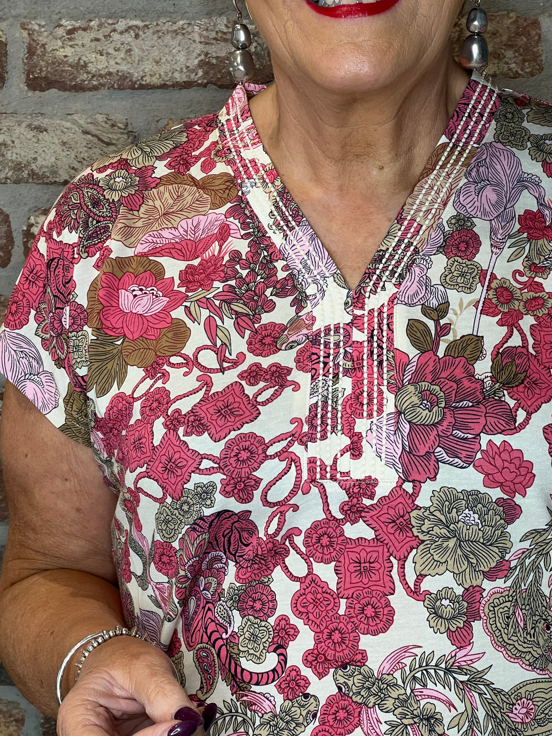 Soya Concept Felicity Paisley T-shirt In Pink