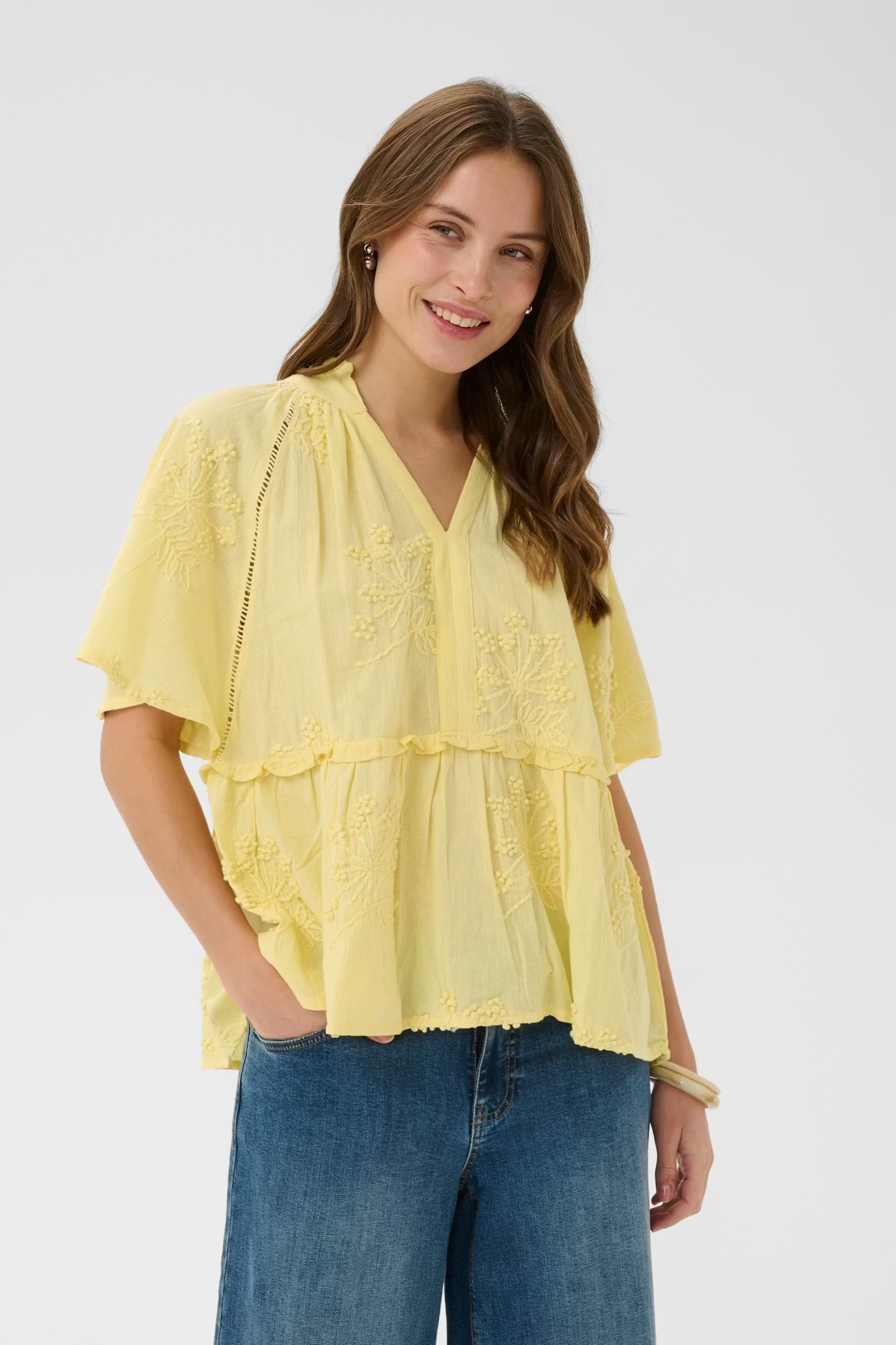 Culture Cujalia Blouse In Lemon Meringue