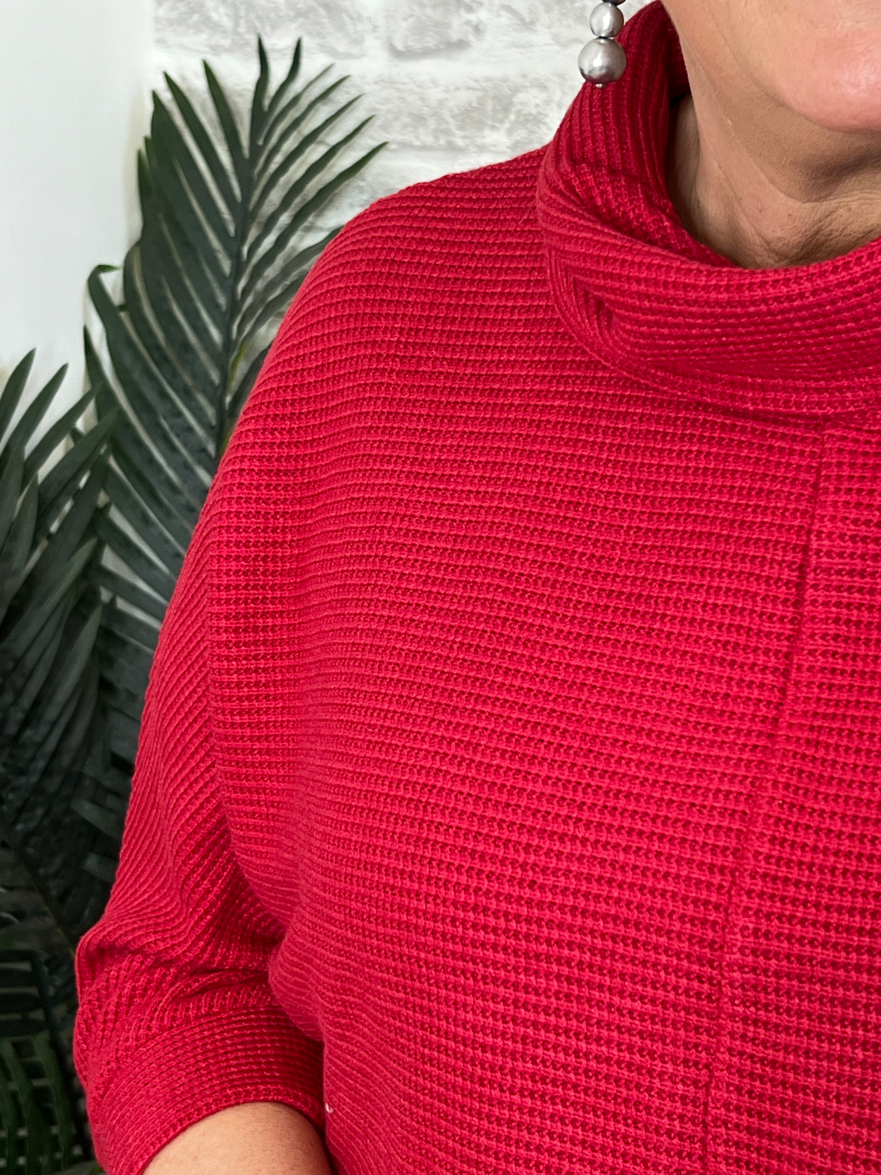 Street One Collar Jumper In Autumn Red