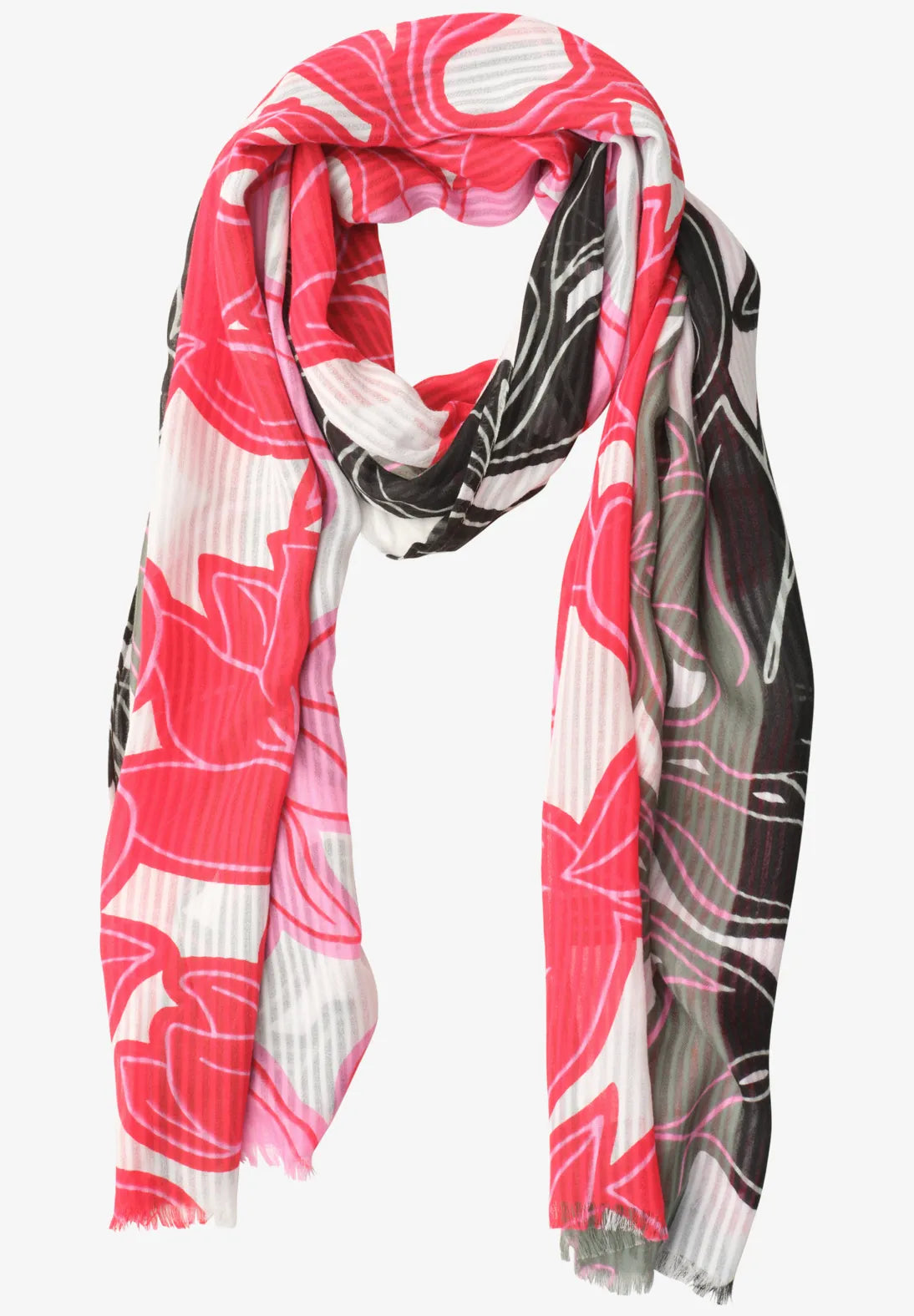 Street One Floral Print Scarf In Multicolour