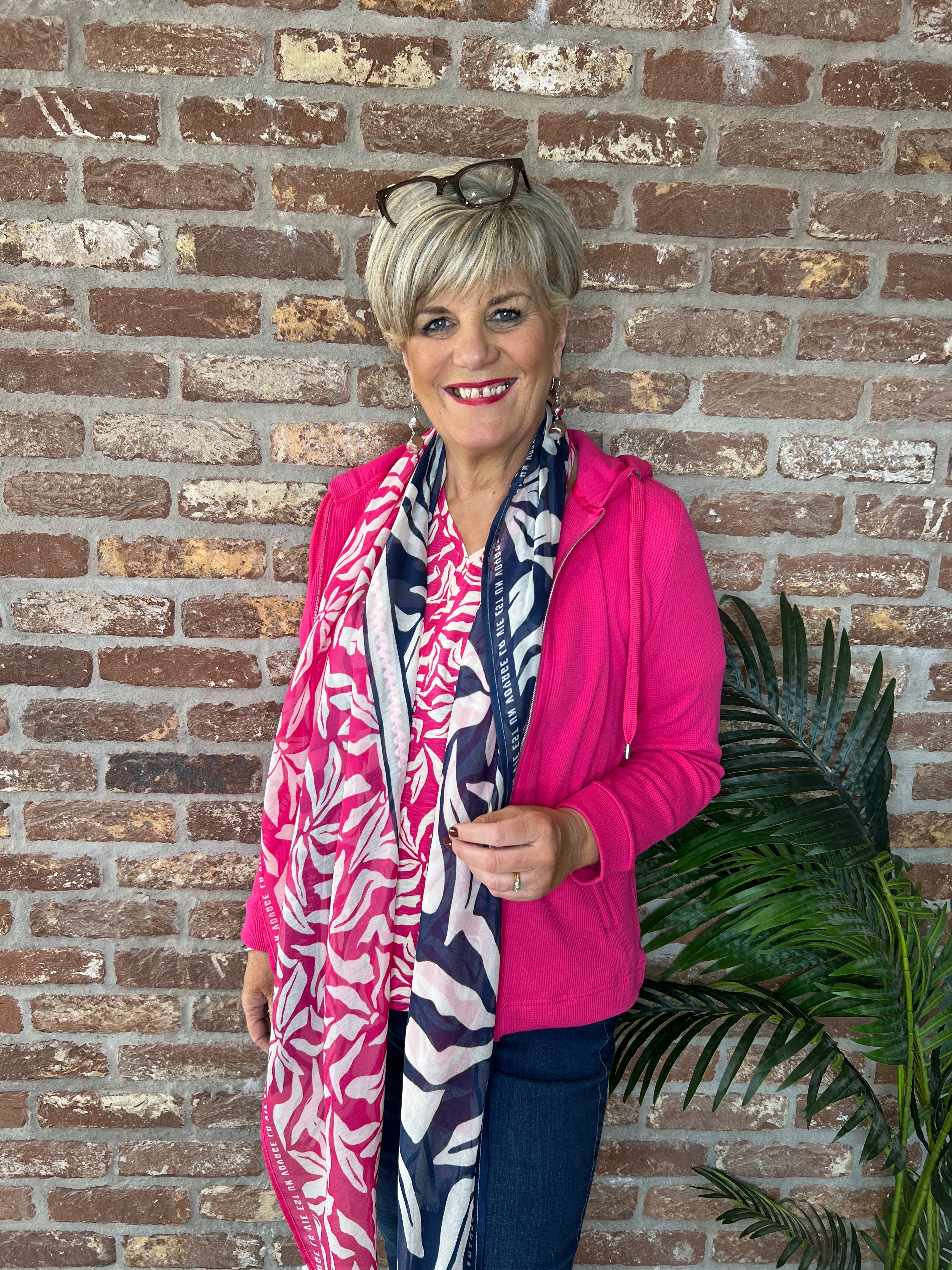 Cecil Ribbed Hooded Jacket In beetroot pink